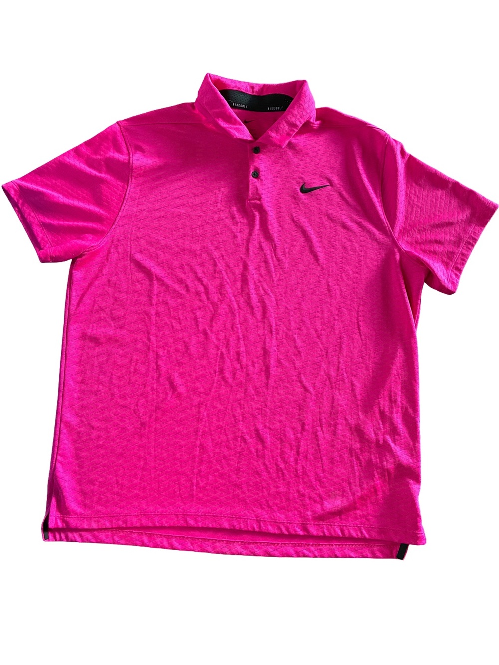 Nike Golf Dri-FIT Pink Textured Polo XL
